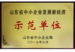 2017山东省中小企业新经济示范单位