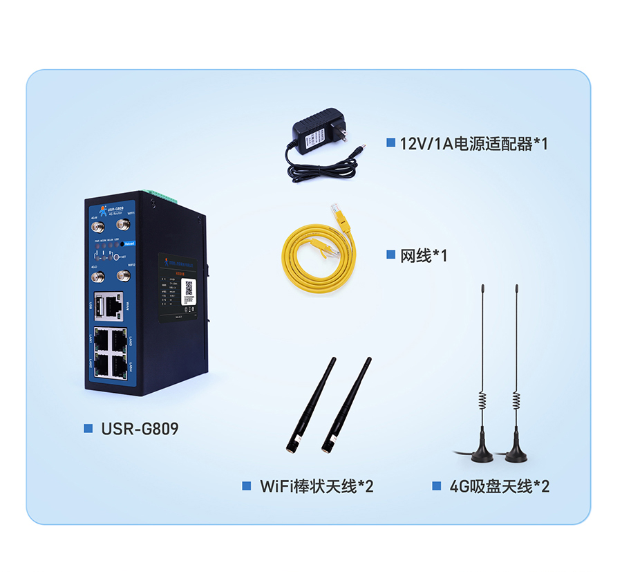 4G工业路由网关的发货清单