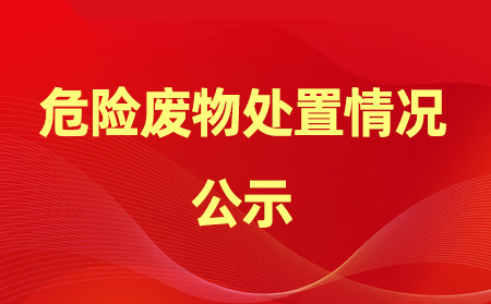 2023年危险废物产生、处置情况公示